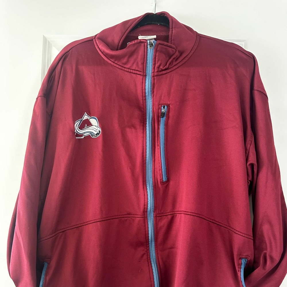 NHL Maroon Jacket with Blue Trim
